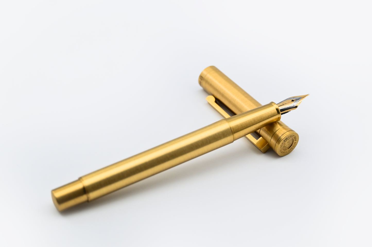 Elegant Brass Fountain Pen in a Box