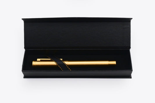 Elegant Brass Fountain Pen in a Box