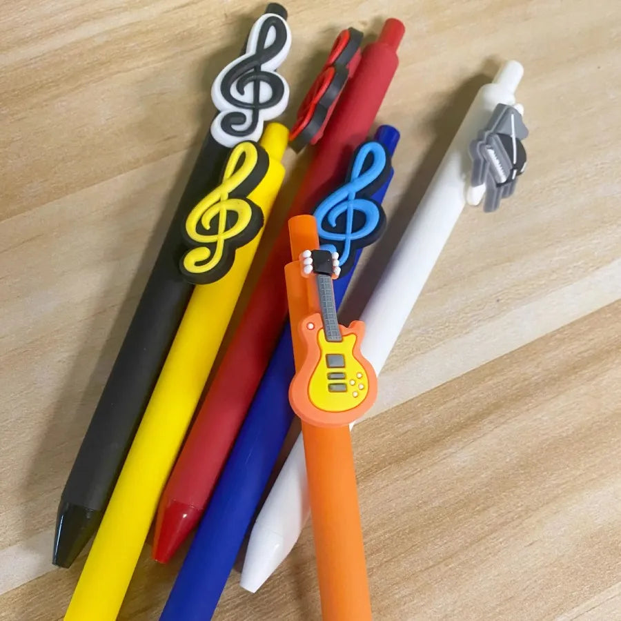 Melody Gel Pens Set - 6pc Musical Note-Inspired Pens