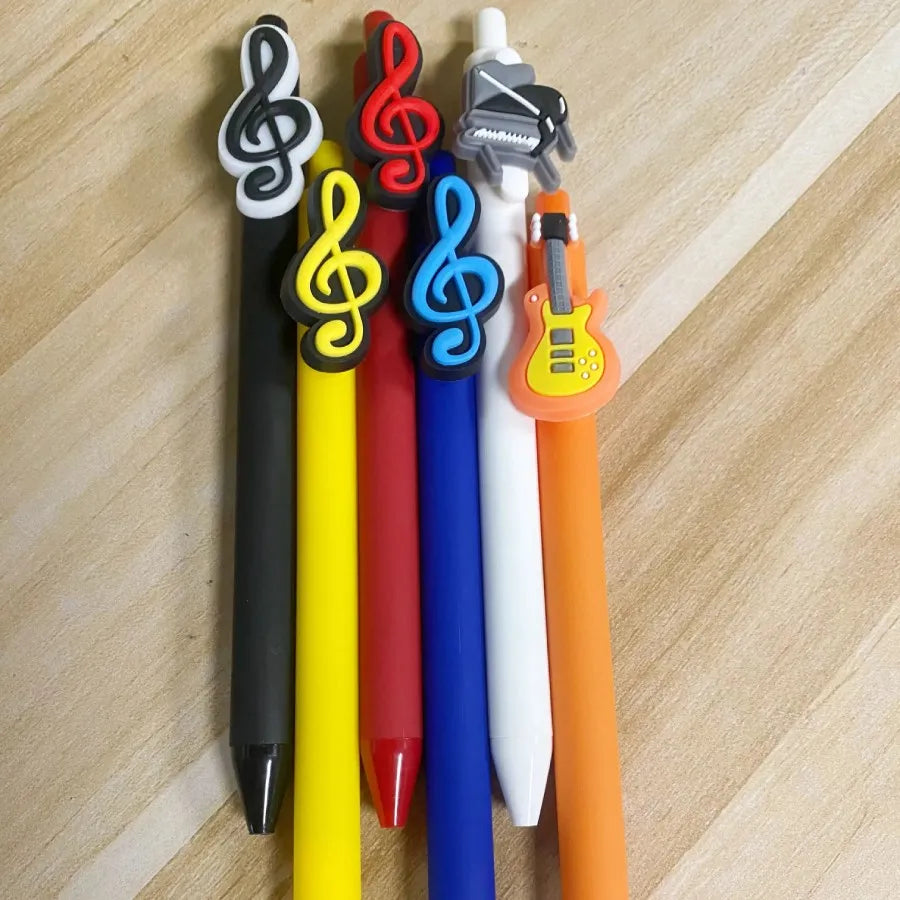 Melody Gel Pens Set - 6pc Musical Note-Inspired Pens