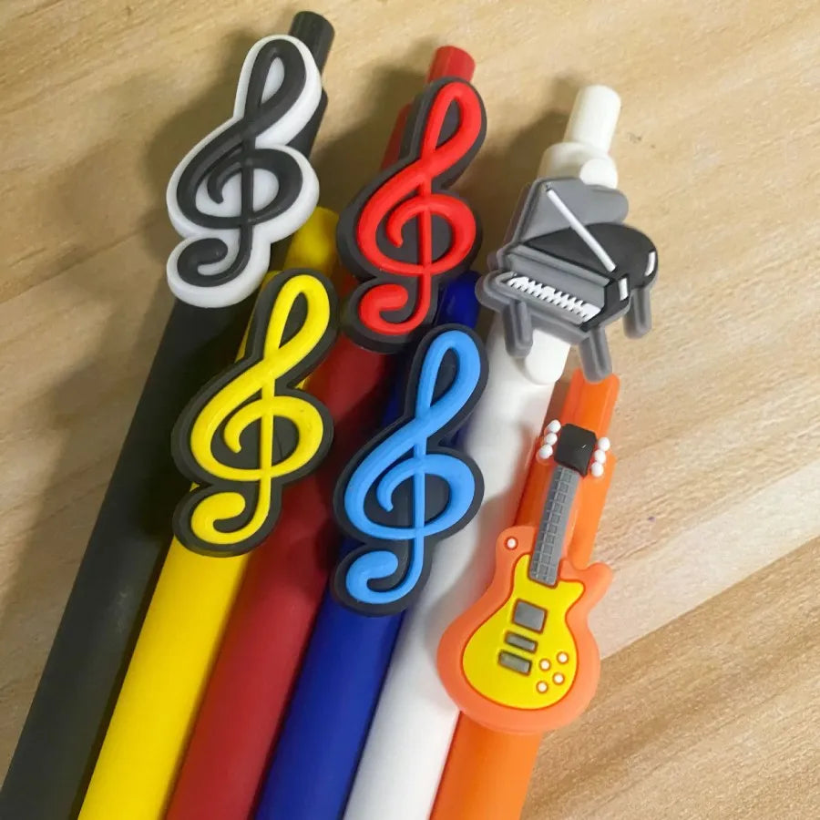 Melody Gel Pens Set - 6pc Musical Note-Inspired Pens