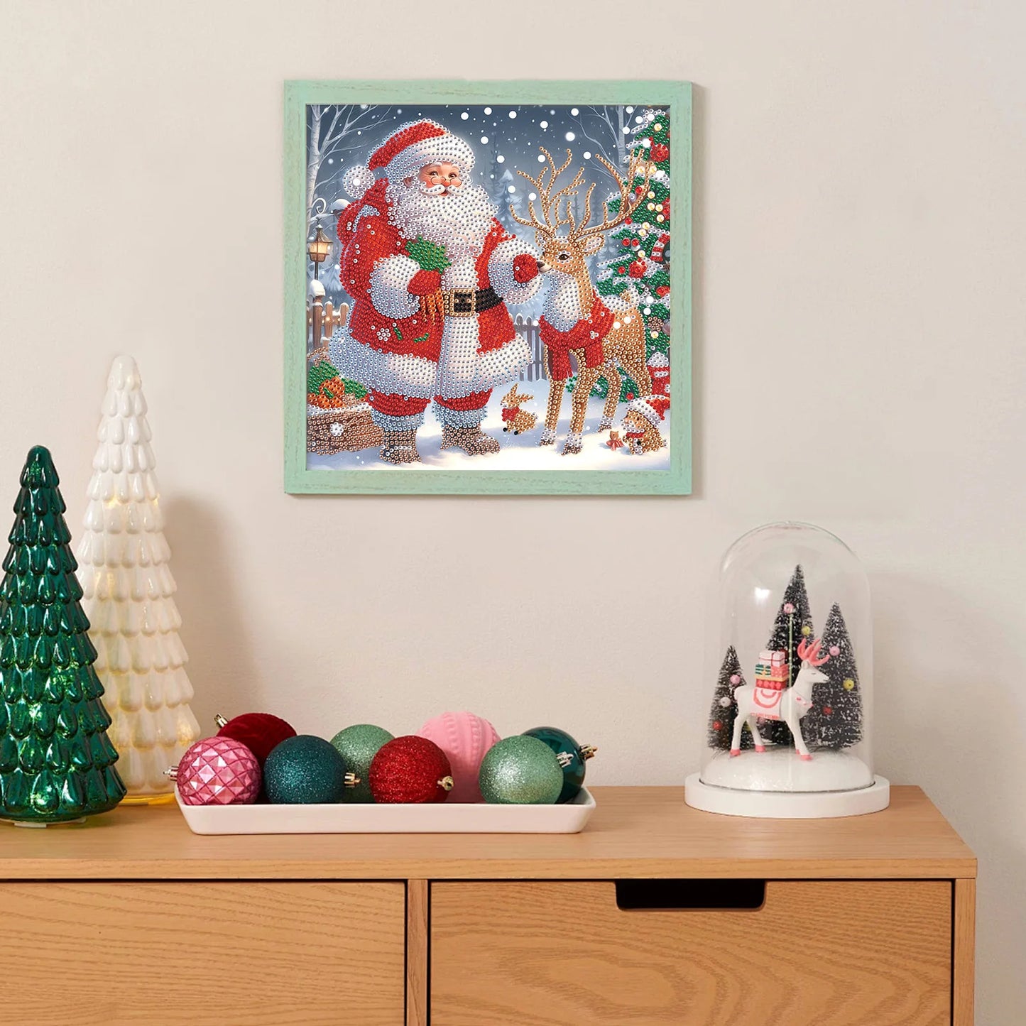 Festive Santa Diamond Art Kit - DIY Holiday Home Decor