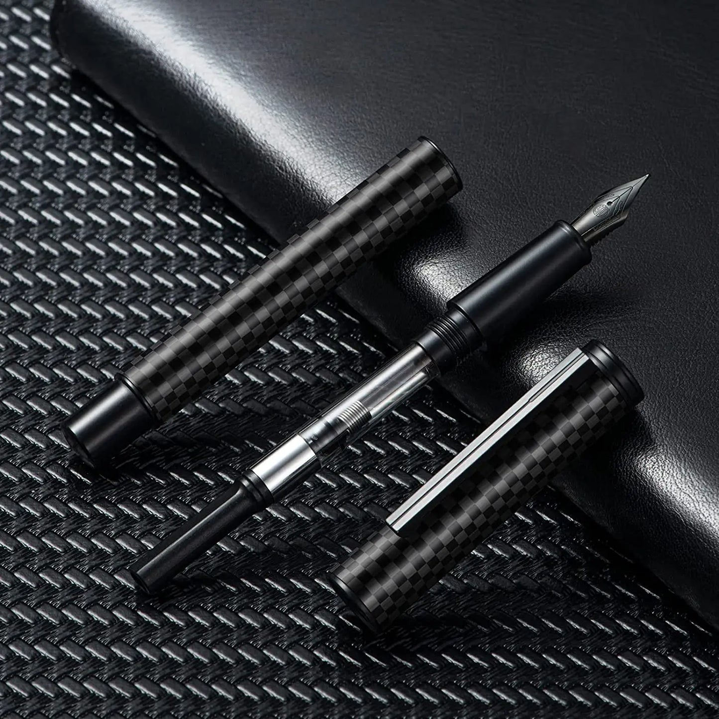 Sleek Carbon Fiber Fountain Pen