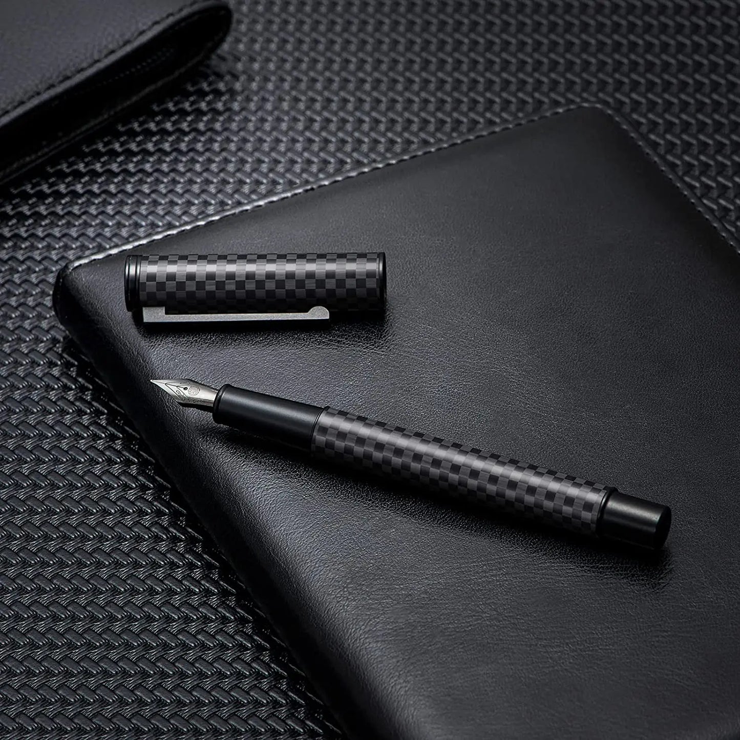 Sleek Carbon Fiber Fountain Pen