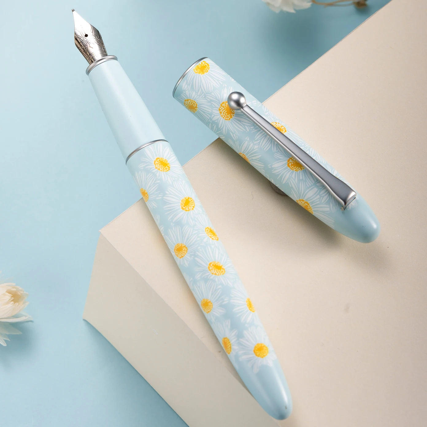 Artisanal Floral Metal Fountain Pen