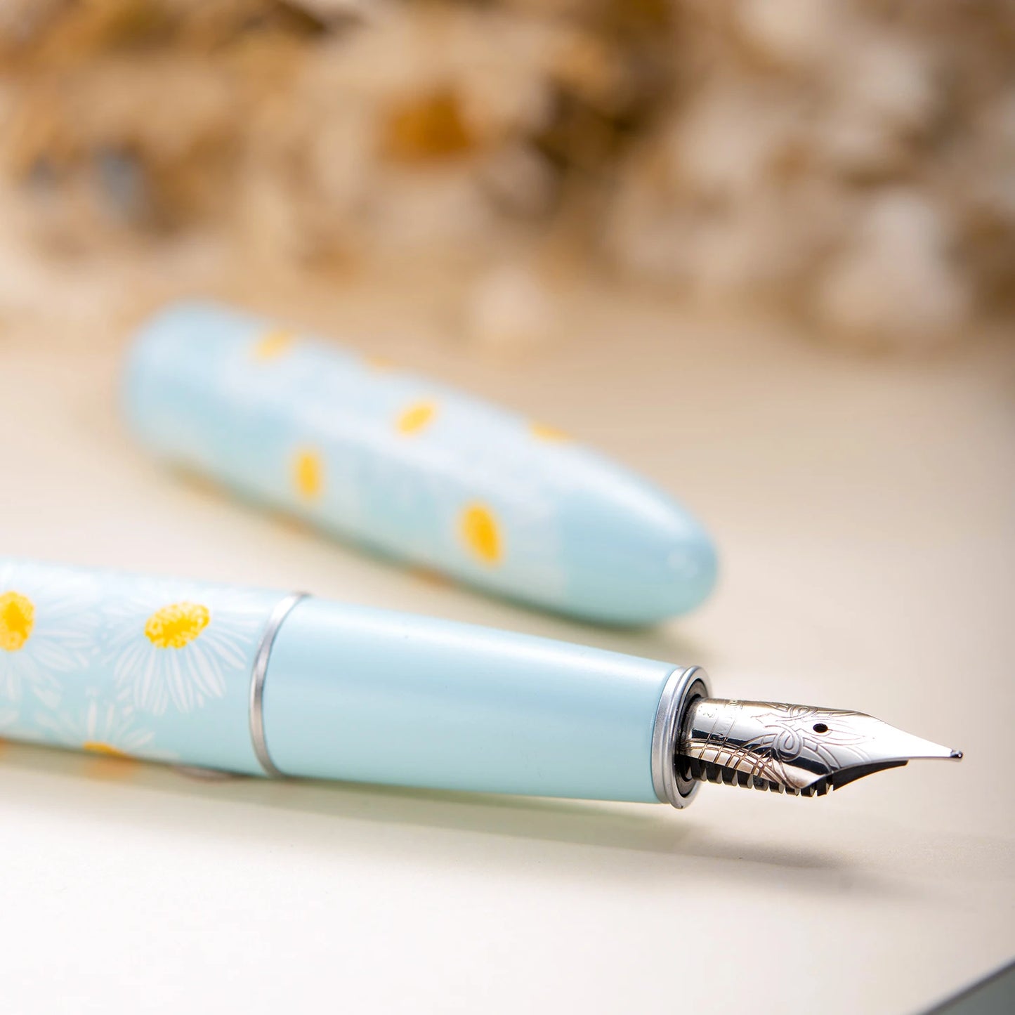 Artisanal Floral Metal Fountain Pen