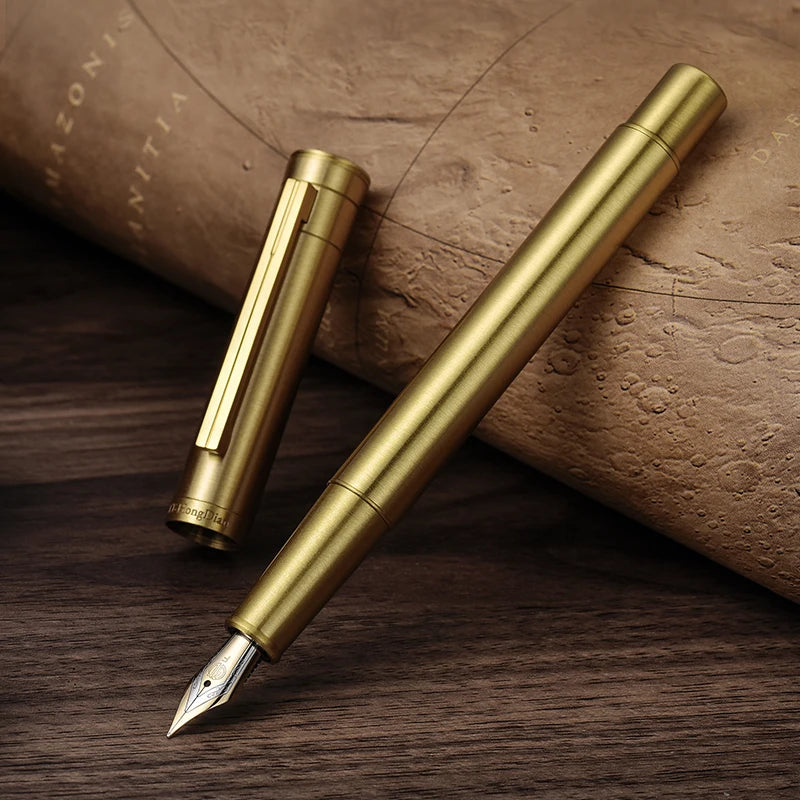 Elegant Brass Fountain Pen