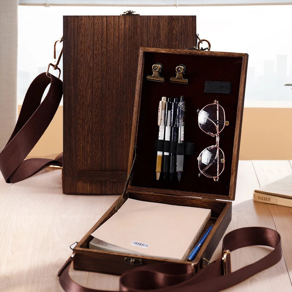 Wooden Messenger Briefcase