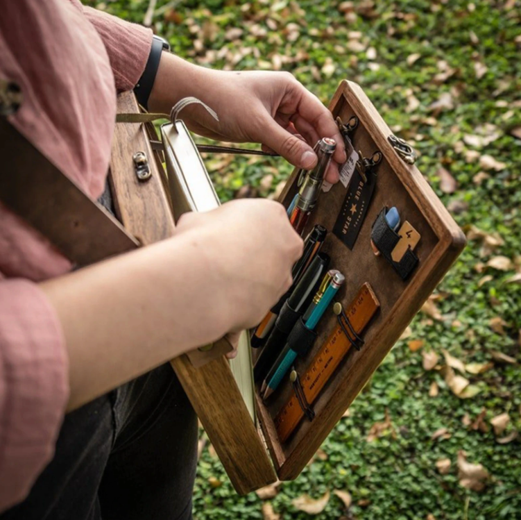 Wooden Messenger Briefcase