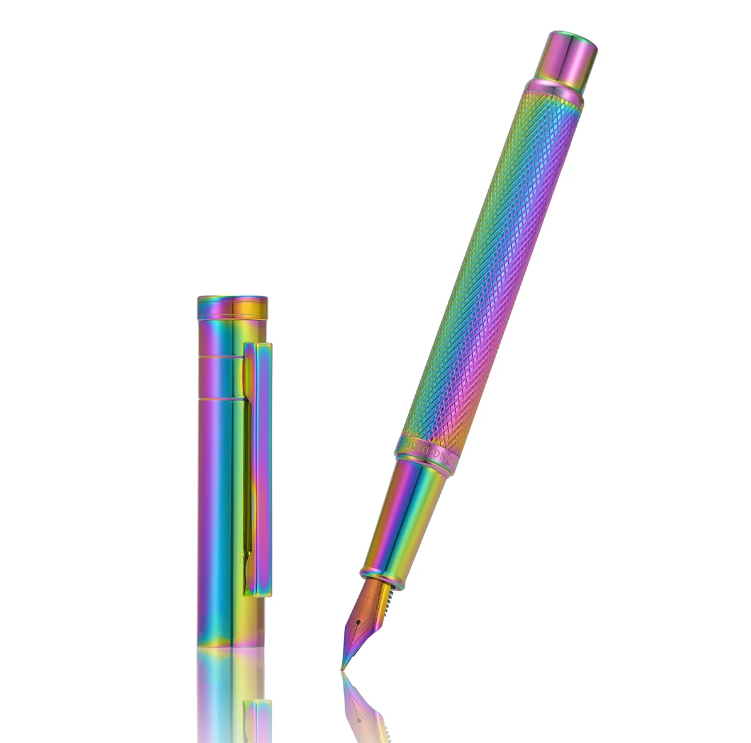 Rainbow Forest Titanium Fountain Pen