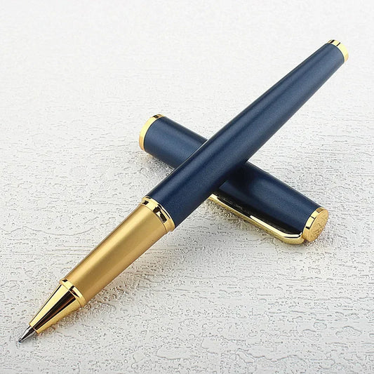 Navy Blue and Gold Executive Ballpoint Pen with 0.5 Nib