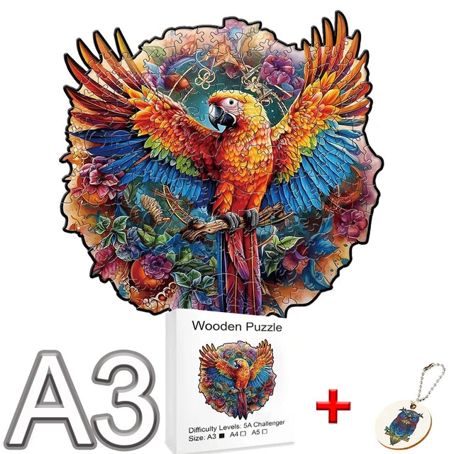 Vibrant Menagerie Wooden Puzzle Collection