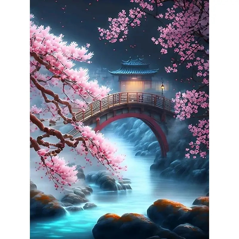 Cherry Blossom Paint-by-Numbers Kit