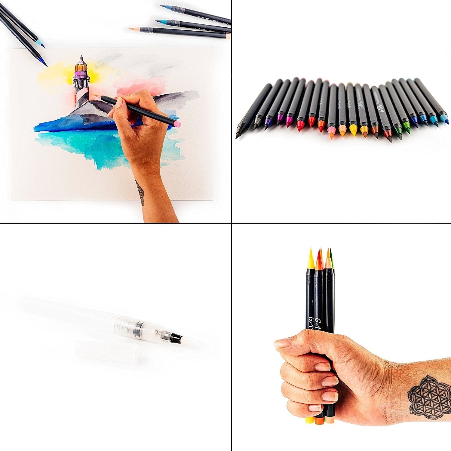 Parkoo Dual Brush Marker Pens for Coloring Books, 60 Colors Artist Fine and  Brus
