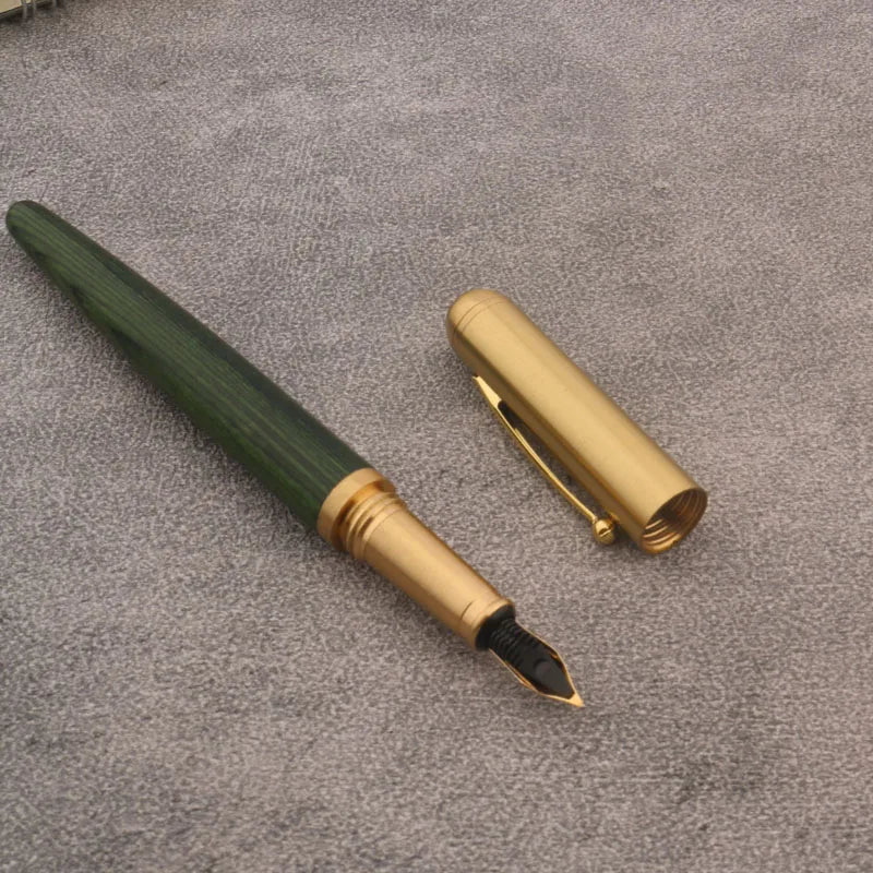 Green Wood Fountain Pen - Too Shiny For Ya