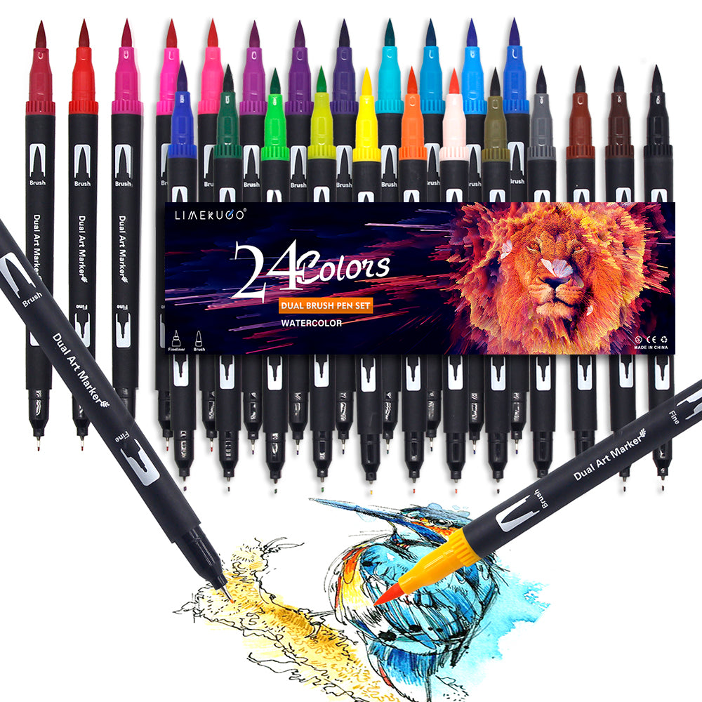 High Quality Art Markers Dual Tip Markers Pen - China Dual Tip Watercolor  Brush Pen, Pen
