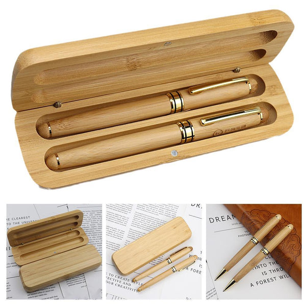 Wood Pen & Matching Gift Box, Bamboo, Pen Gift Set