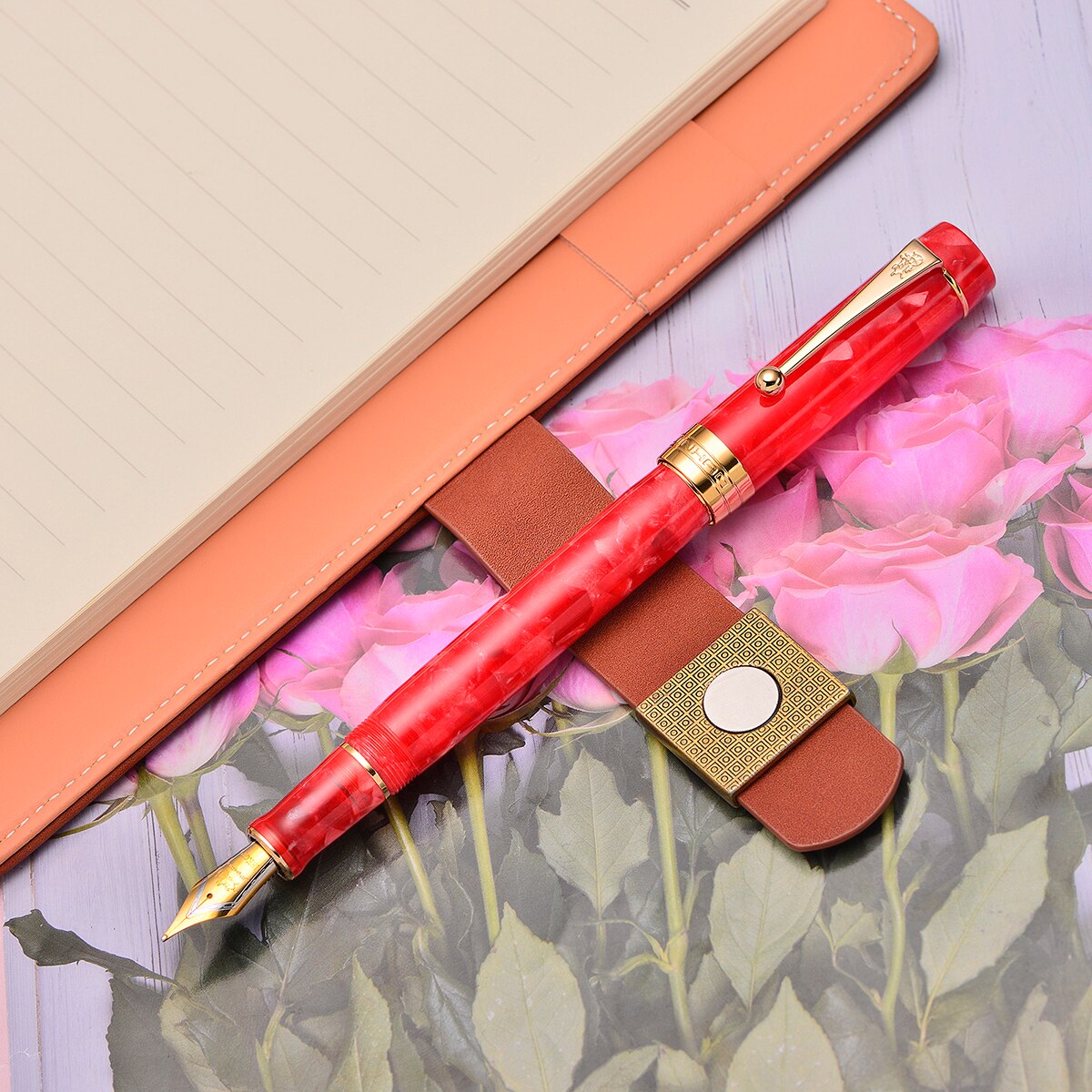 Fountain Pen-Iridium Fine Nib Writing Pen Set, Fancy Pen Gift Set for  Calligraphy Writing,with Converter,Smooth Writing (rose red) - Yahoo  Shopping